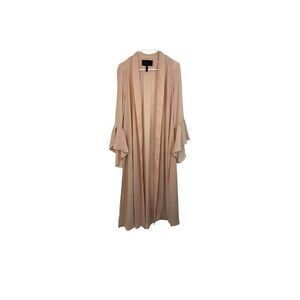 BCBGMAXAZRIA Women's Pink Kimono Duster‎ Jacket M Flounced Bell Sleevest